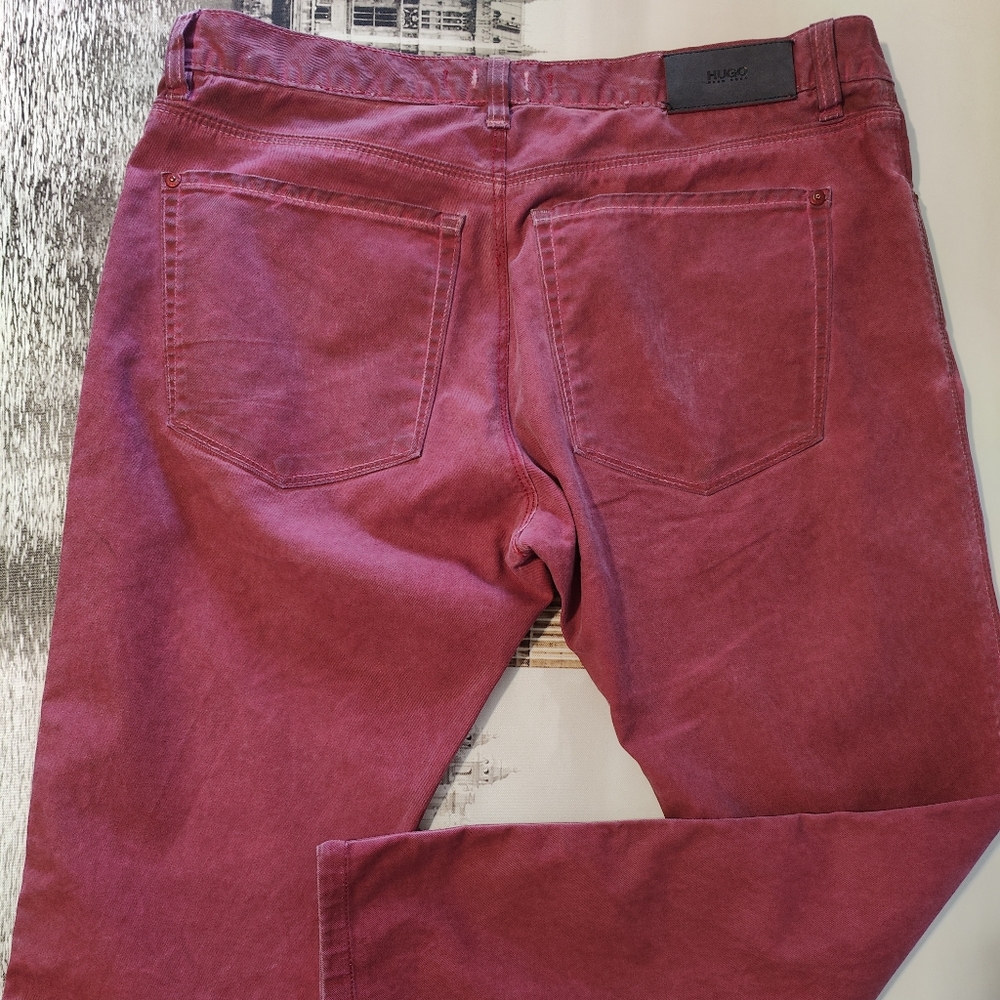 Pre-owned Hugo boss Men's jeans color Red us size 36x26